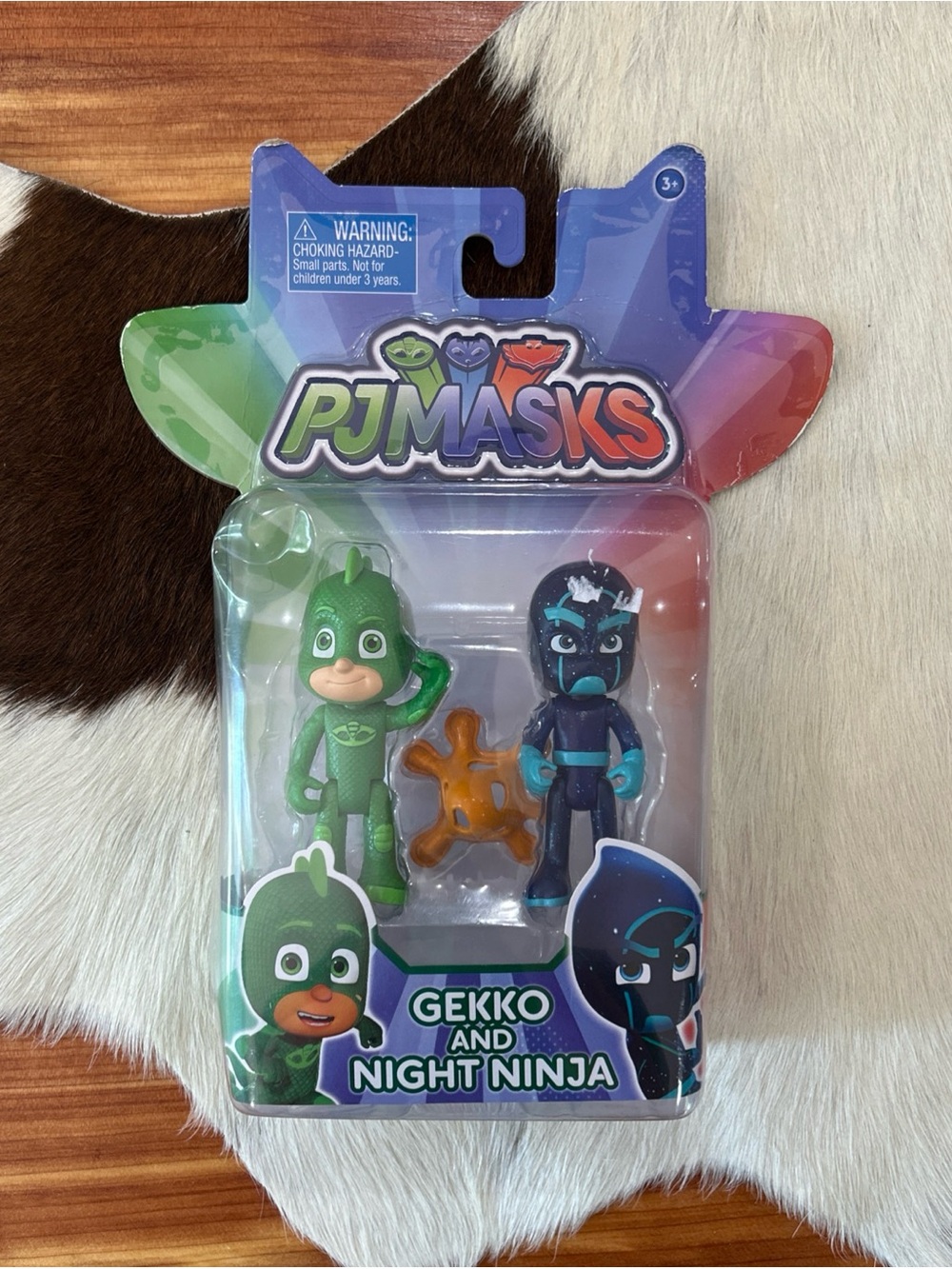 Just Play PJ Masks Gekko and Night Ninja 3" Vinyl Figures Set New
